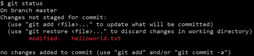 修改文件查看提交状态