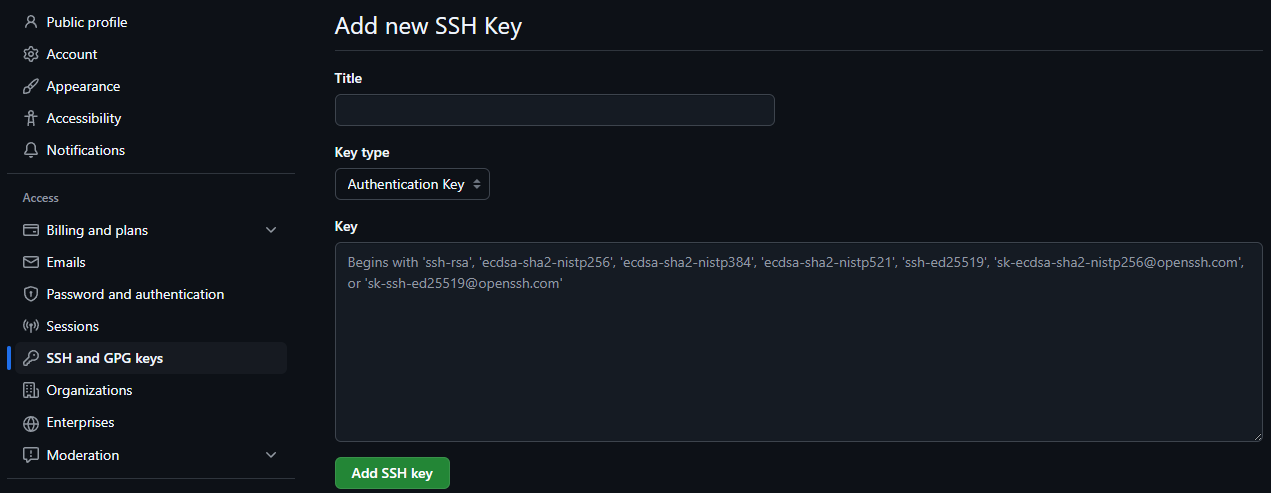 GitHub配置SSH密钥